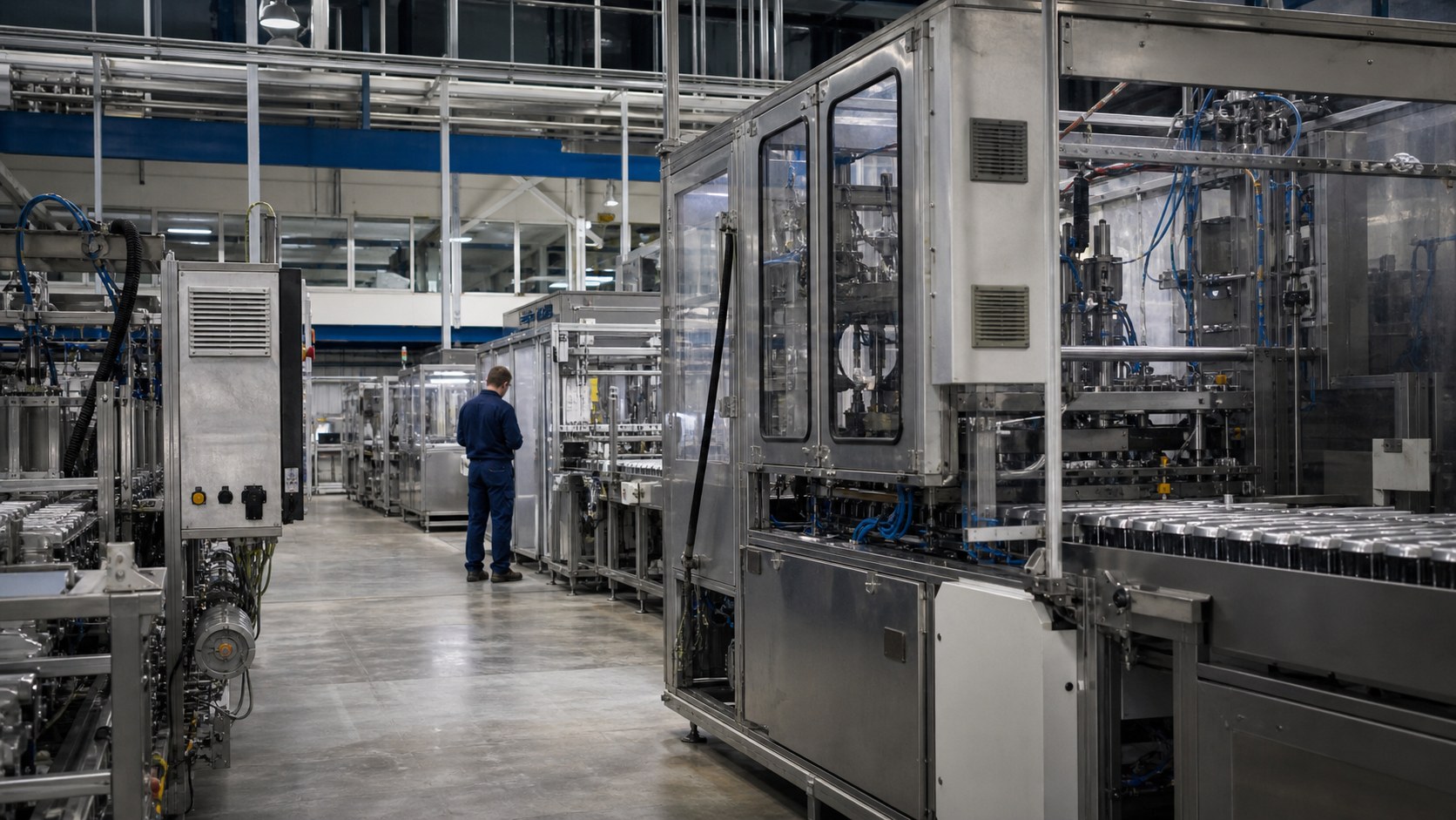 Línea de producción industrial automatizada